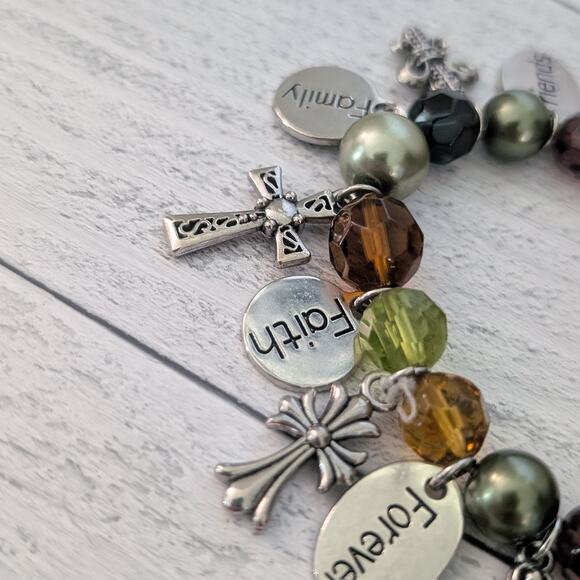 Alexa's Angels Charm Bracelet Cross Faith Family Friends - Picture 2 of 5